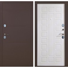 Дверь мет. АЛ-17 Мед.антик/белый