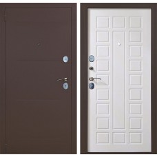 Дверь мет. АЛ-17 Мед.антик/белый